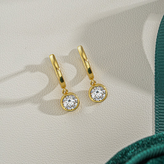 Silver Moissanite Earrings